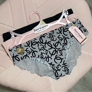 NWT Juicy Couture 3Pack Cheeky Panties Small